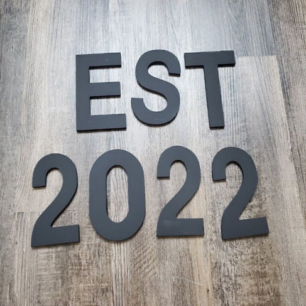Est 2022 Wood Letters